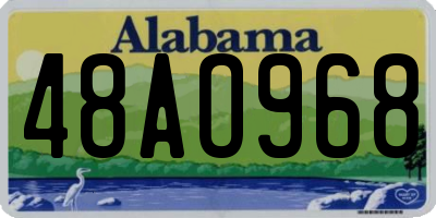 AL license plate 48AO968