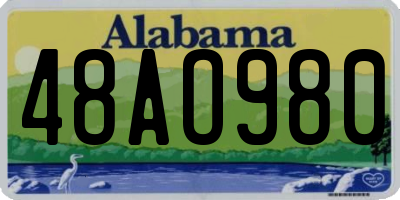 AL license plate 48AO980