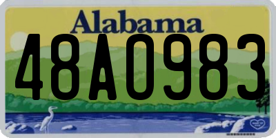 AL license plate 48AO983