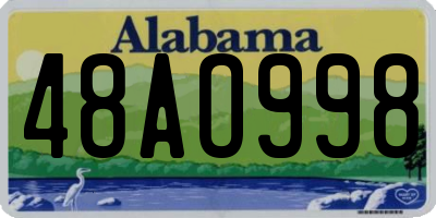 AL license plate 48AO998