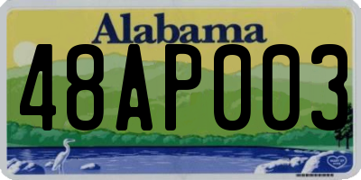 AL license plate 48AP003