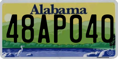 AL license plate 48AP040