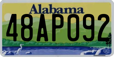 AL license plate 48AP092