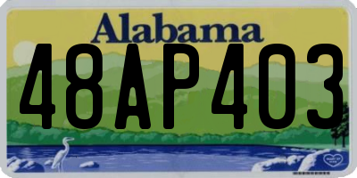 AL license plate 48AP403