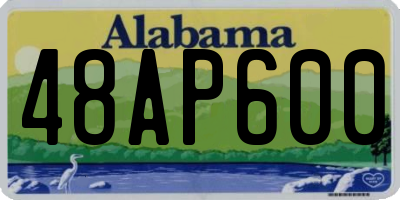 AL license plate 48AP600