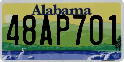 AL license plate 48AP701