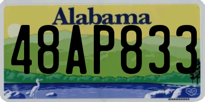 AL license plate 48AP833