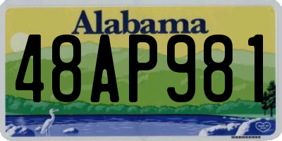 AL license plate 48AP981