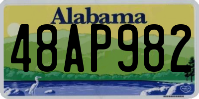 AL license plate 48AP982