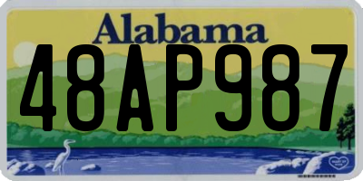AL license plate 48AP987