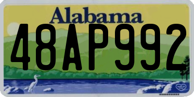 AL license plate 48AP992