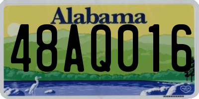 AL license plate 48AQ016