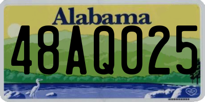 AL license plate 48AQ025