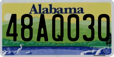AL license plate 48AQ030