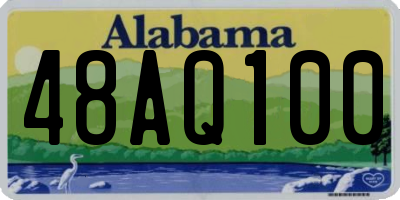 AL license plate 48AQ100