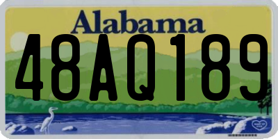 AL license plate 48AQ189
