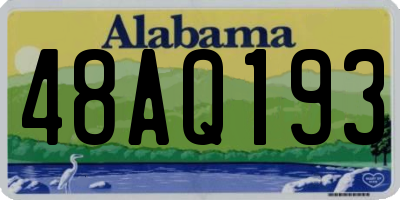 AL license plate 48AQ193