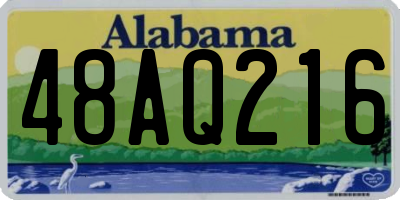 AL license plate 48AQ216
