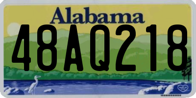 AL license plate 48AQ218