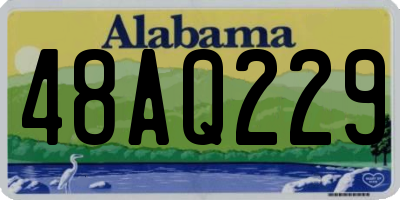 AL license plate 48AQ229