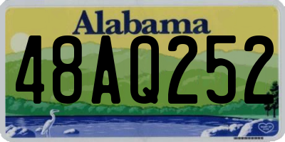 AL license plate 48AQ252