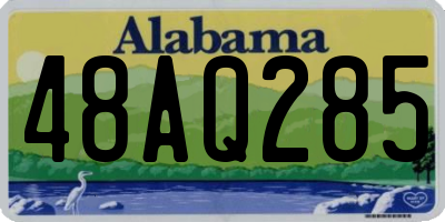 AL license plate 48AQ285