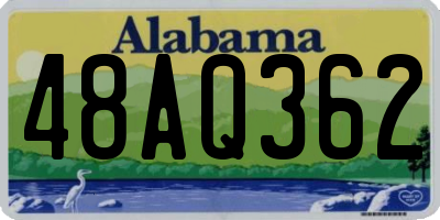 AL license plate 48AQ362