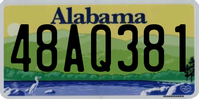 AL license plate 48AQ381