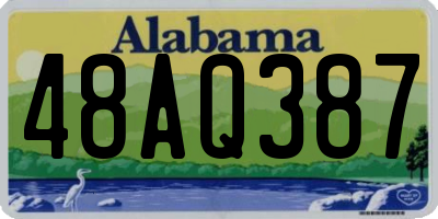 AL license plate 48AQ387