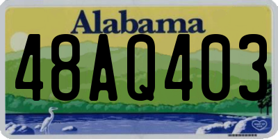 AL license plate 48AQ403