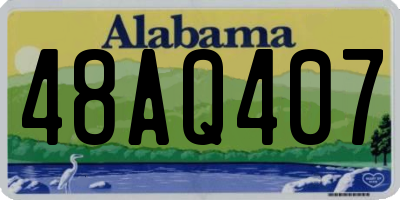 AL license plate 48AQ407