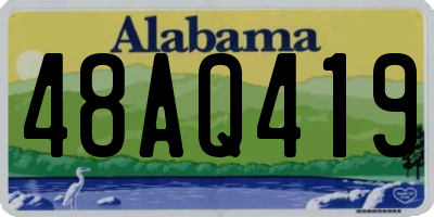 AL license plate 48AQ419