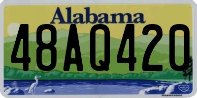 AL license plate 48AQ420