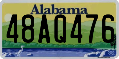 AL license plate 48AQ476
