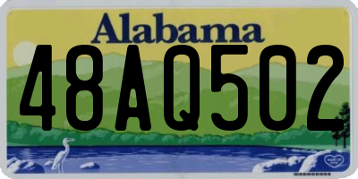 AL license plate 48AQ502