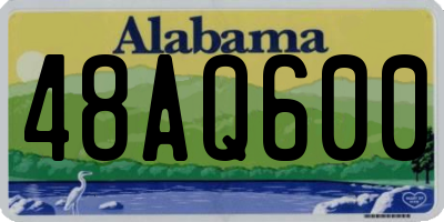 AL license plate 48AQ600