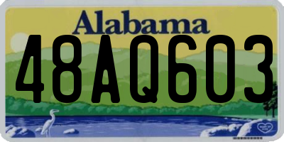 AL license plate 48AQ603