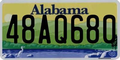 AL license plate 48AQ680