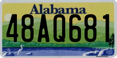 AL license plate 48AQ681