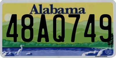 AL license plate 48AQ749