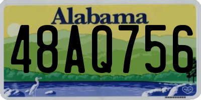 AL license plate 48AQ756