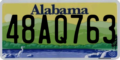AL license plate 48AQ763
