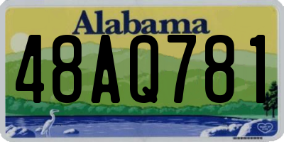 AL license plate 48AQ781
