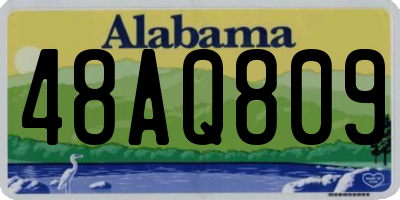 AL license plate 48AQ809