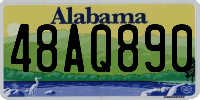 AL license plate 48AQ890