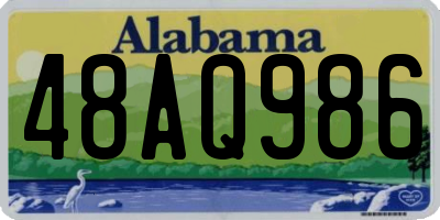 AL license plate 48AQ986