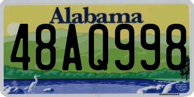 AL license plate 48AQ998