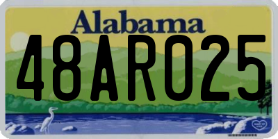 AL license plate 48AR025