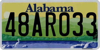 AL license plate 48AR033