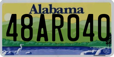 AL license plate 48AR040